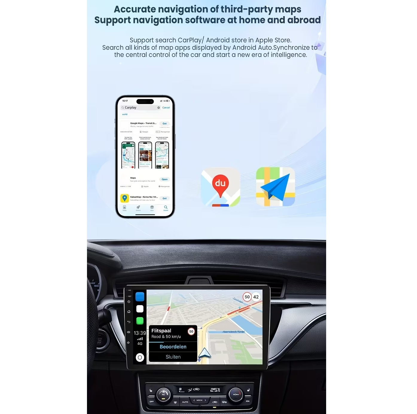 کارپلی و اندروید اتو مدل CP/AA M10 2in1 Carplay/Android Auto به همراه مبدل USB به USB-C