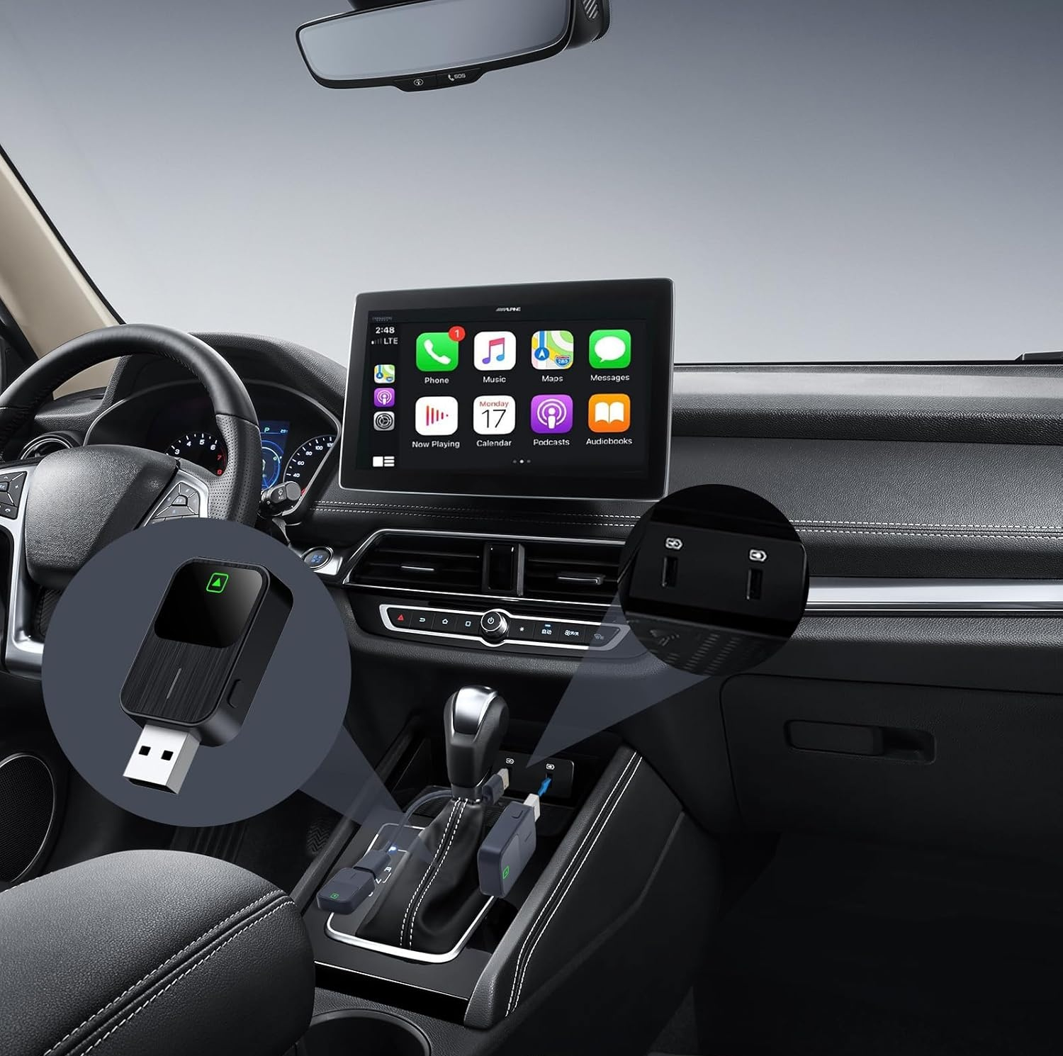 کارپلی و اندروید اتو مدل k2 2in1 Carplay/Android Auto