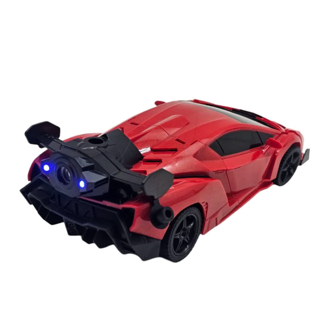 ماشین بازی کنترلی ناب سل مدل لامبورگینی شارژی تبدیل شونده دودزا چراغدار کد Lamborghini rechargeable remote control game machine with smoke and lights