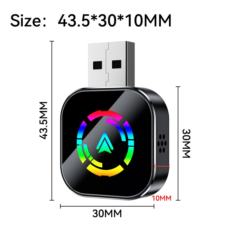 کارپلی و اندروید اتو مدل Wireless CarPlay/Android Auto Q1AS به همراه مبدل USB به USB-C