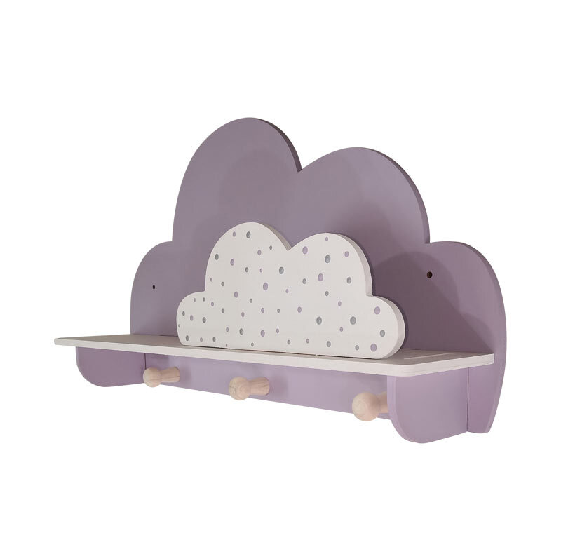 شلف دیواری اتاق کودک طرح ابر مدل MKids52-Lilac