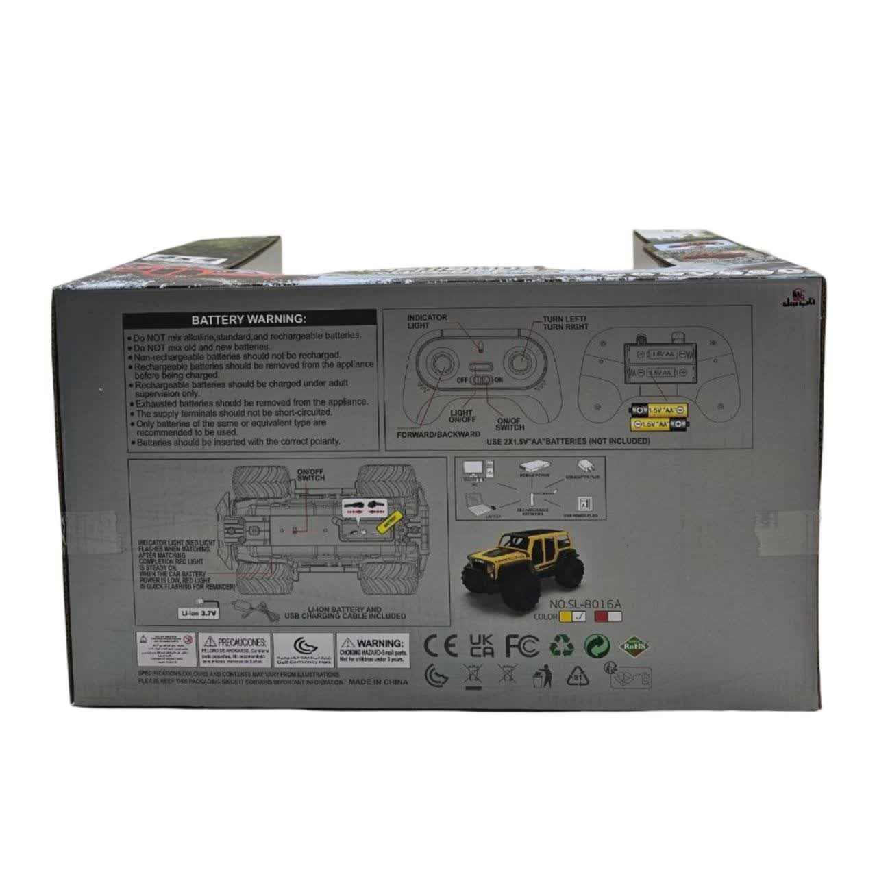 ماشین بازی کنترلی ناب سل مدل ضد آب آفرود شارژی چراغدار کد Waterproof off-road car solong RC