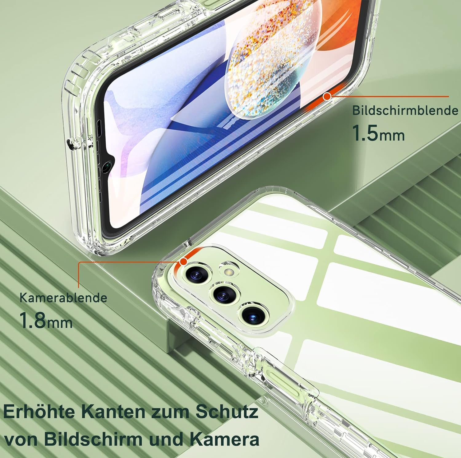 کاور قاب تک مدل JELEDAGHT مناسب برای گوشی موبایل سامسونگ Galaxy A14 4G / 5G