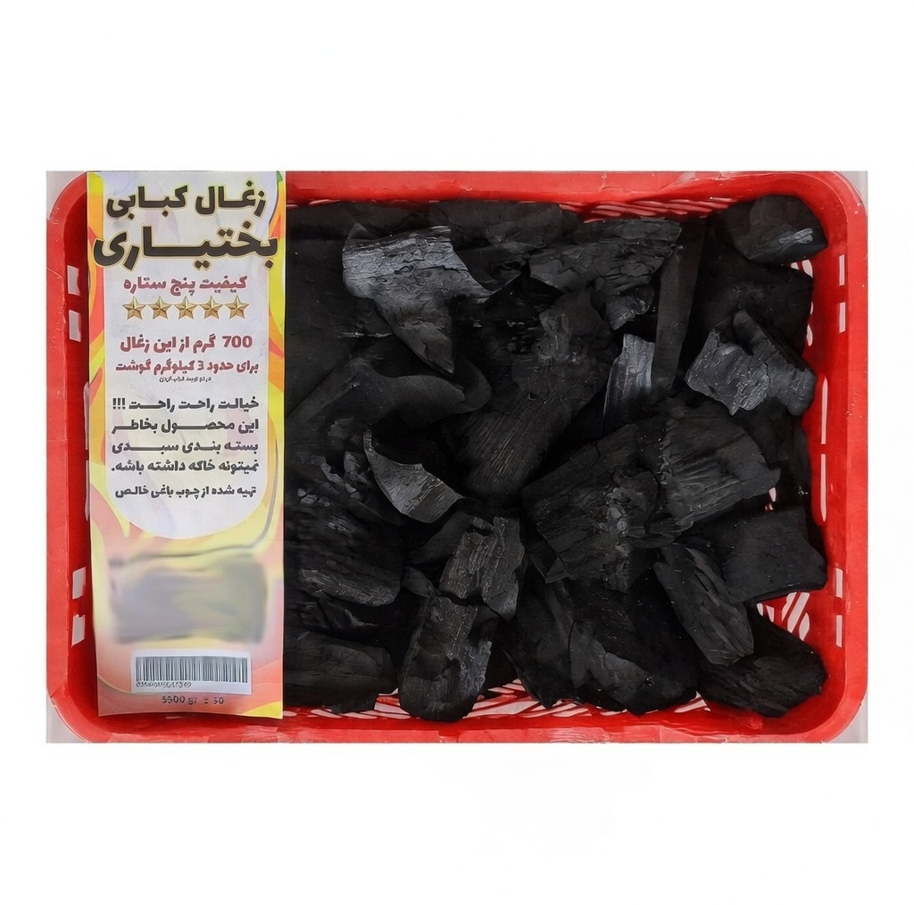 زغال کبابی بختیاری مدل 5 ستاره سبدی وزن 5.5 کیلوگرم