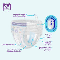 پوشک شورتی مای بیبی مدل کانال دار سایز 5 بسته 26 عددی