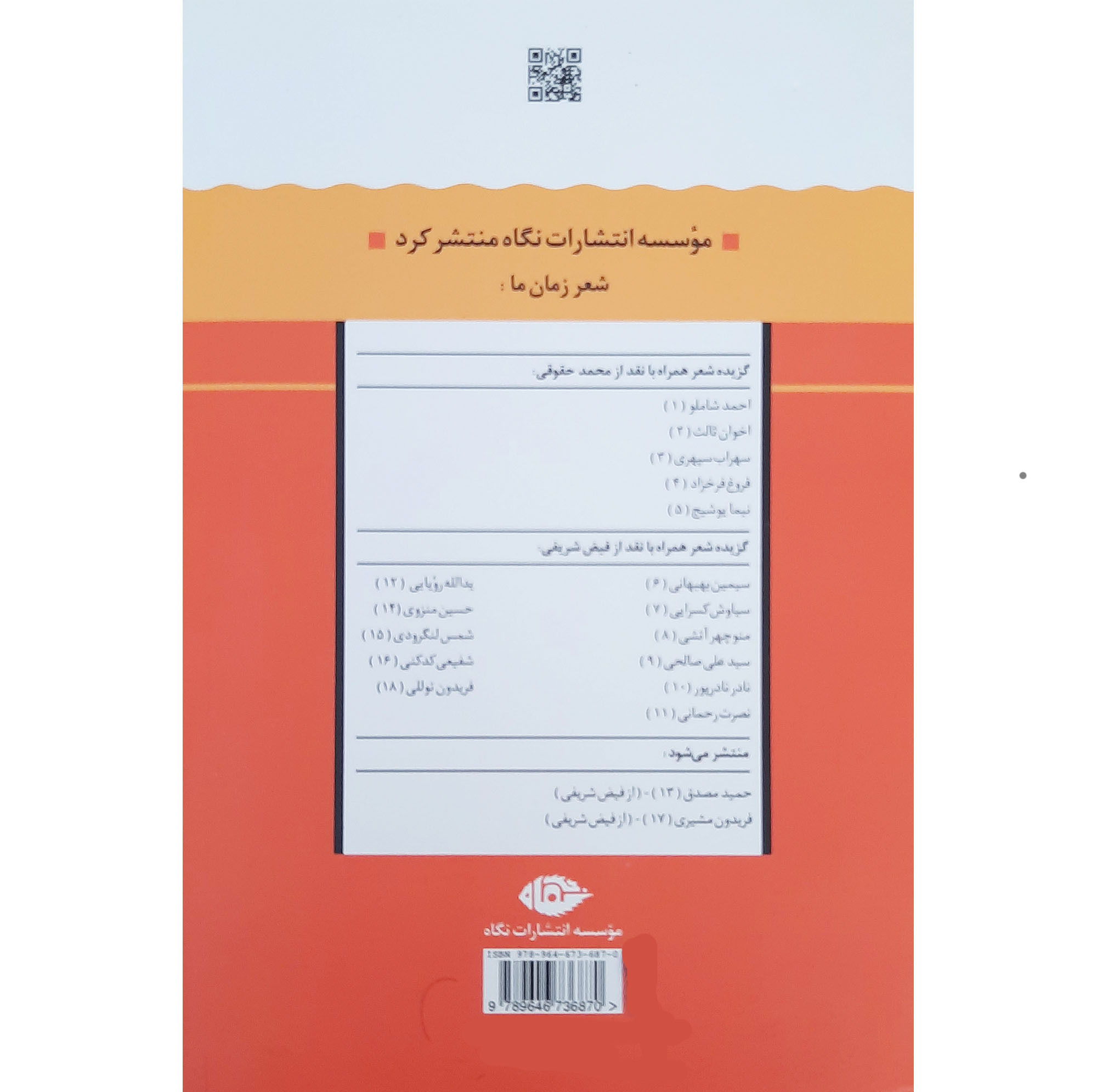 کتاب شعر زمان ما اثر فروغ فرخزاد نشر نگاه