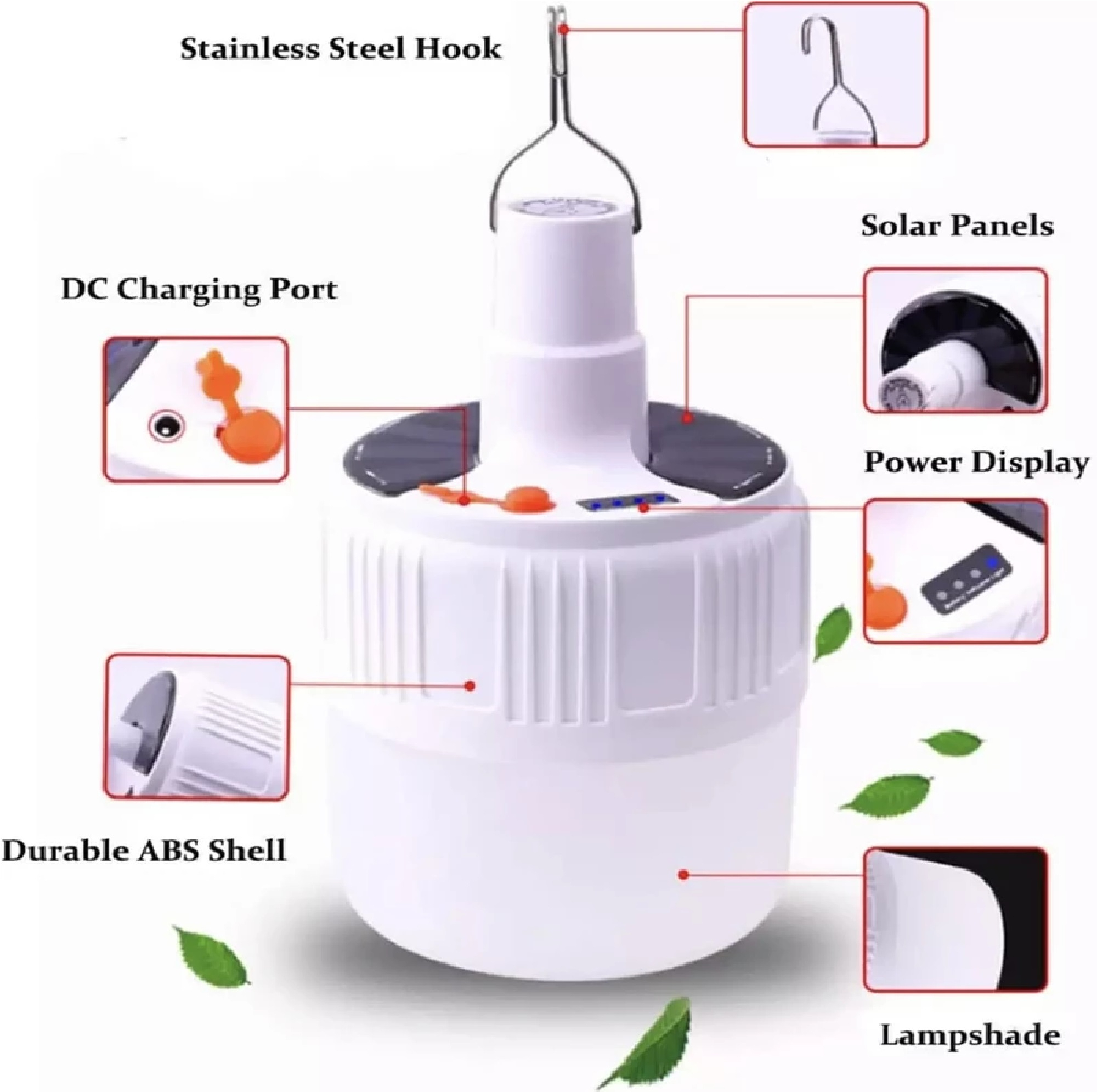 چراغ آویز چادر مدل شارژی کد Led-Bulb-KJ-V56
