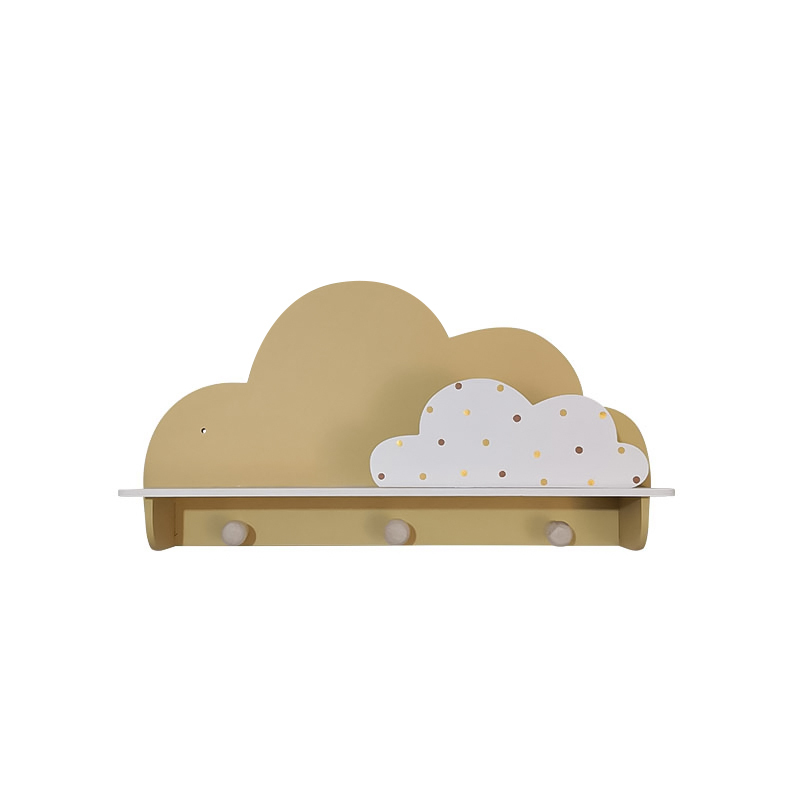 شلف دیواری اتاق کودک طرح ابر مدل MKids52-Cream