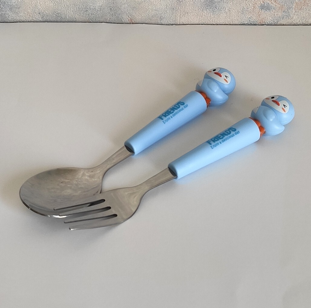 قاشق و چنگال کودک مدل chicklet