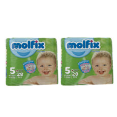 پوشک کودک مولفیکس  مدل xlarge سایز 5 دو بسته 28 عددی