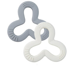 دندان گیر کودک هیروشی مدل Silicone Shamrock Teether بسته 2 عددی