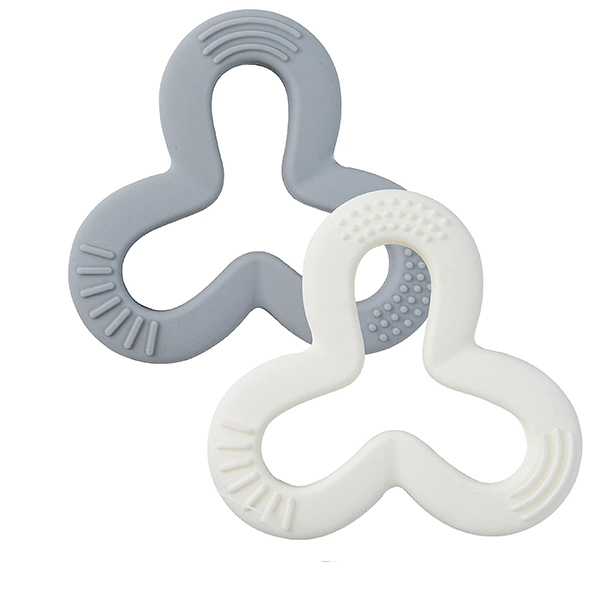 دندان گیر کودک هیروشی مدل Silicone Shamrock Teether بسته 2 عددی