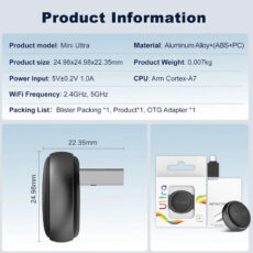 دانگل وایرلس کارپلی و اندروید اتو کارلینکیت مدل Carlinkit Mini Ultra3