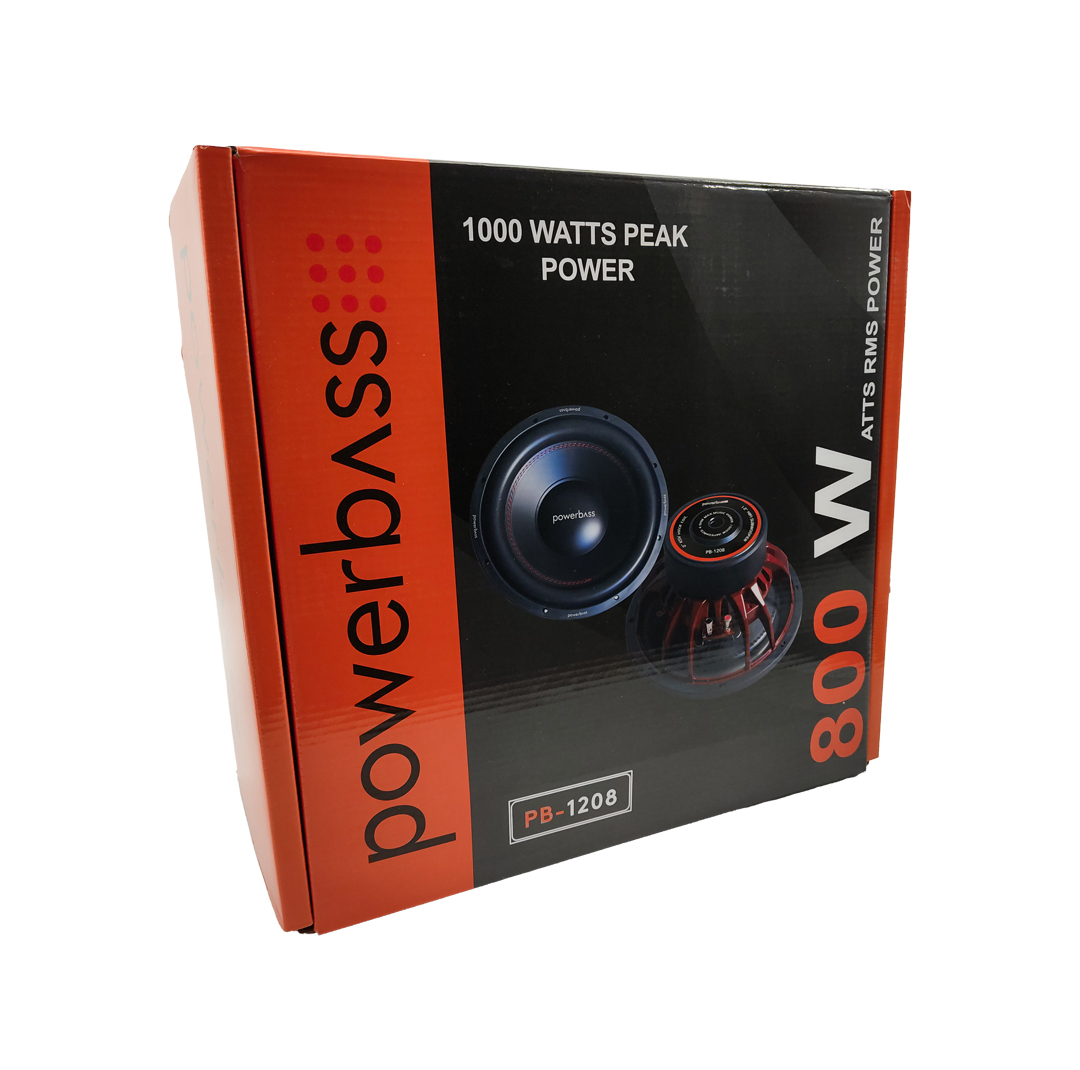ساب ووفر پشت خودرو پاوربیس مدل PB-1208 سایز 12 اینچ