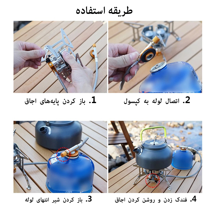 سرشعله سفری مدل KV-ZYH-003