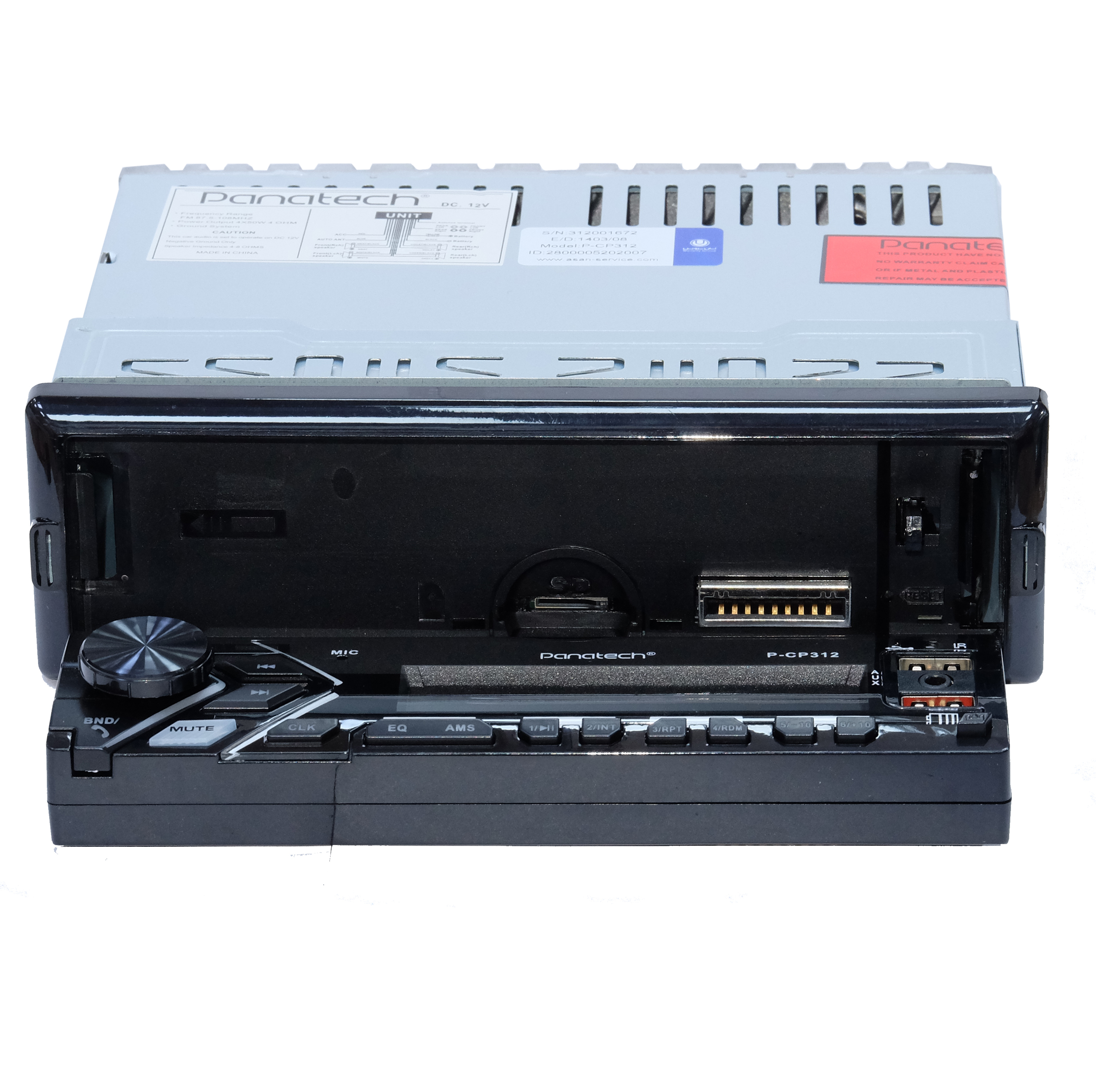 پخش کننده خودرو پاناتک مدل P-CP312