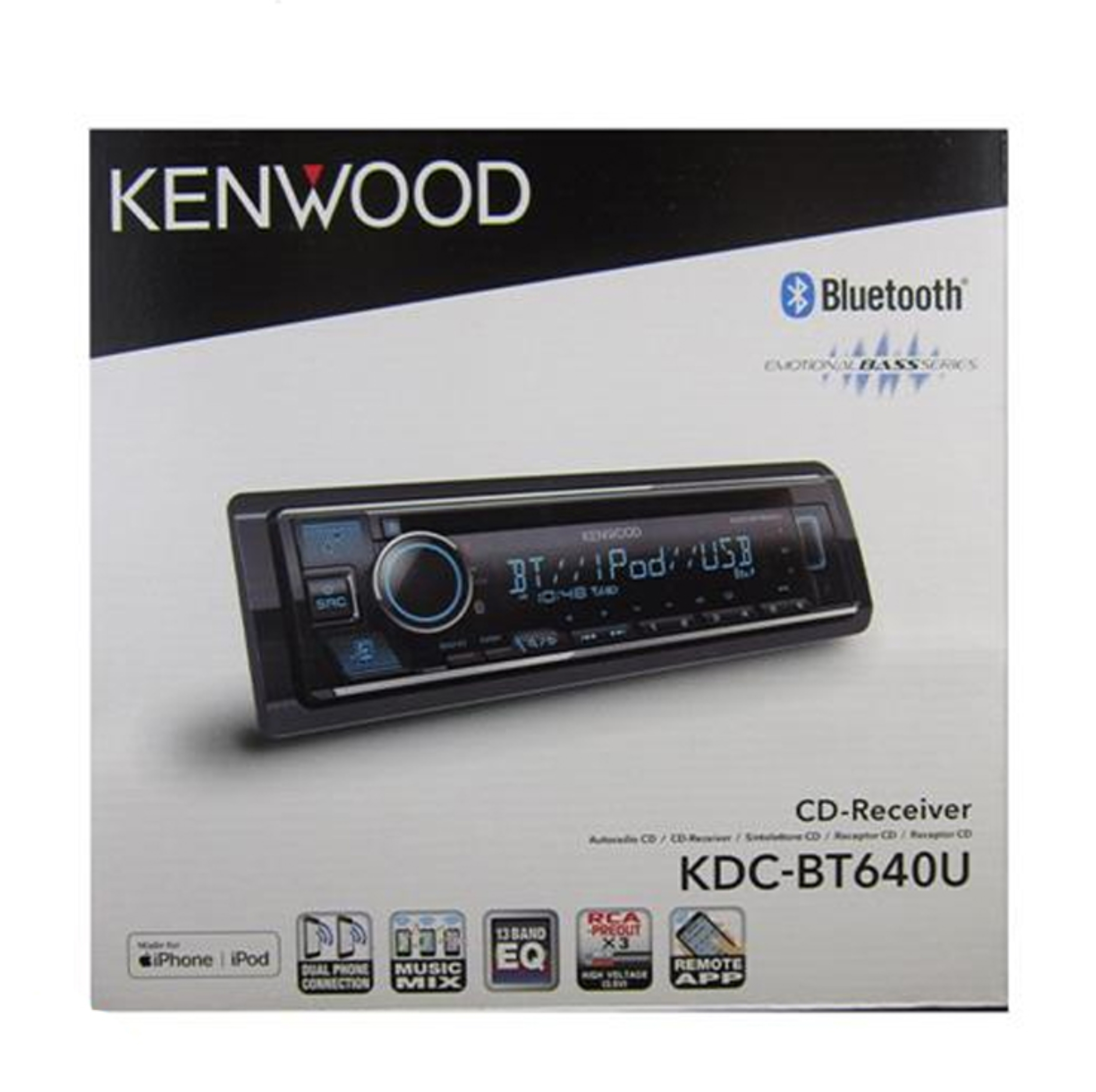 پخش کننده خودرو کنوود مدل KDC-BT640U
