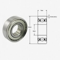 بلبرینگ چرخ اسکیت مدل ABEC-7 همراه بوش اسکیت بسته 24 عددی