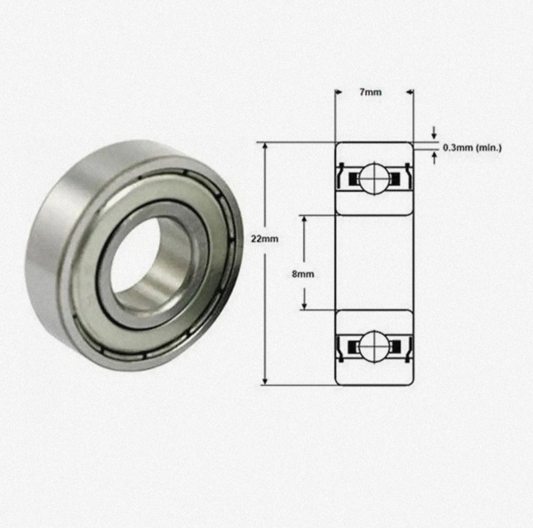 بلبرینگ چرخ اسکیت مدل ABEC-7 همراه بوش اسکیت بسته 24 عددی