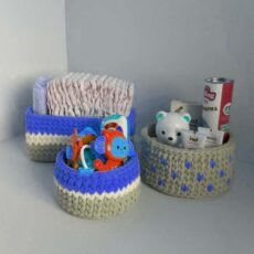 ست سبد وسایل کودک مدل Kids Storage Basket-03 مجموعه 3 عددی