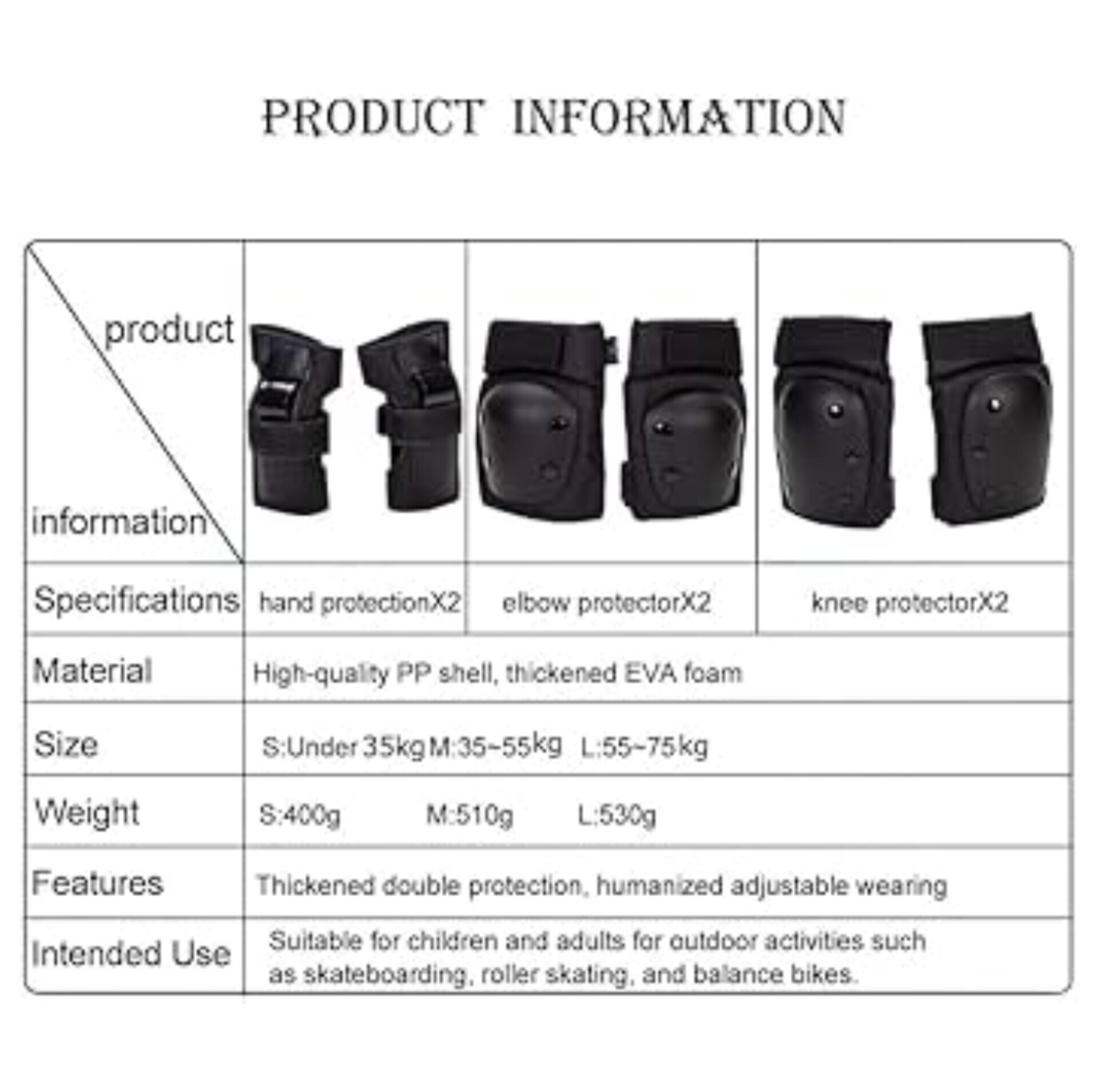 لوازم ایمنی اسکیت مدل ProTec S بسته 6 عددی