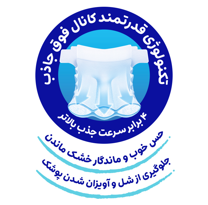 پوشک شورتی مای بیبی مدل کانال دار  سایز 7 بسته 20 عددی