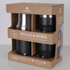 فلاسک سانتکو مدل Molle and Nora به همراه 2 عدد لیوان گنجایش 1.2 لیتر