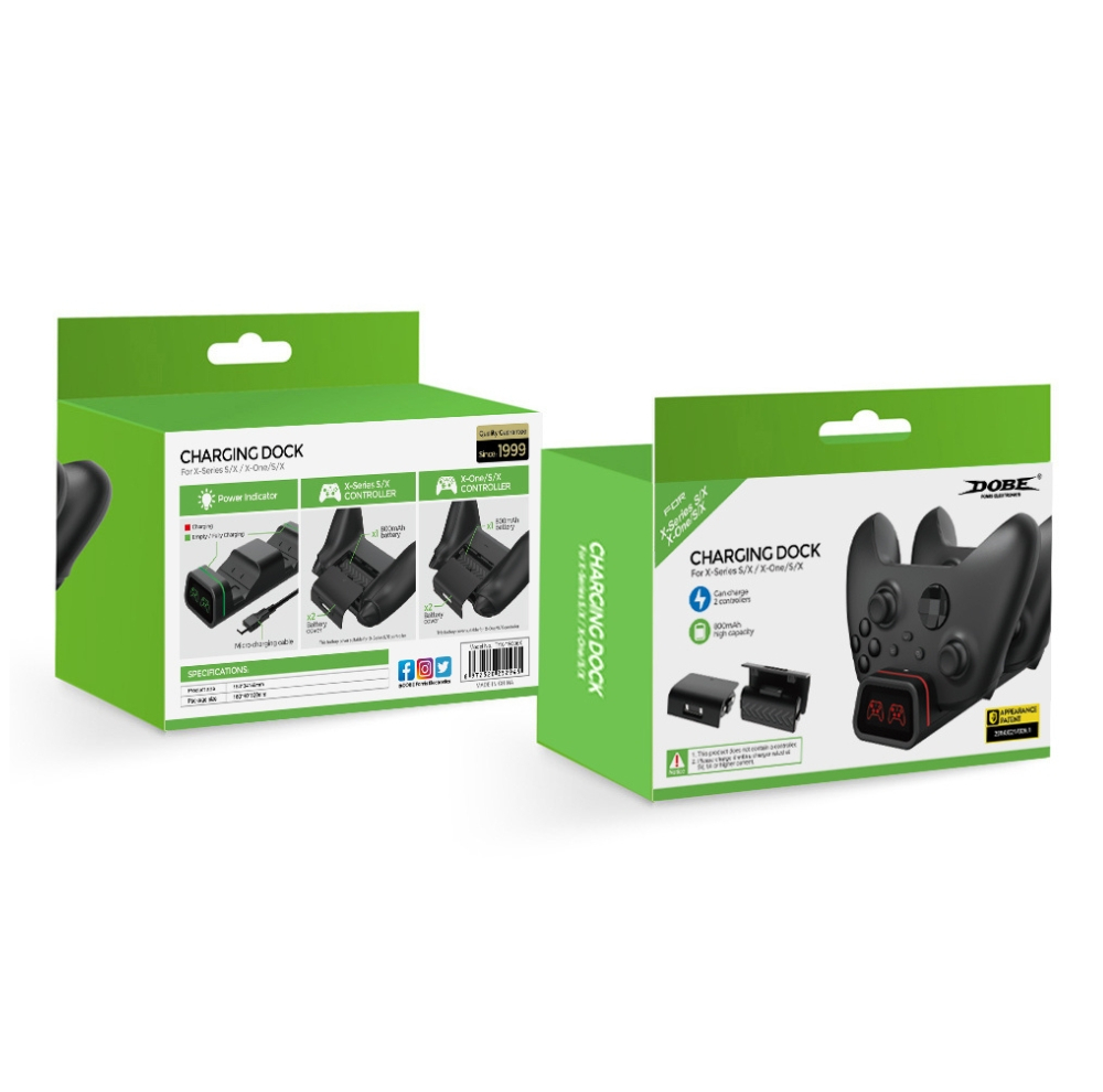 پایه شارژر دسته بازی ایکس باکس دابی مدل TYX-19006X مناسب برای Xbox Series X/S & One