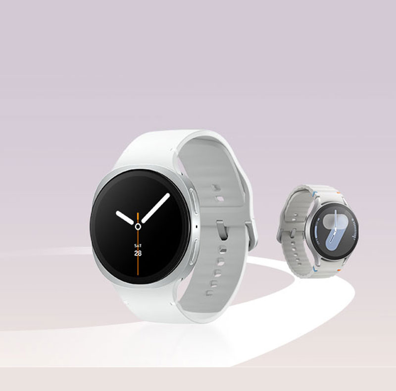 ساعت هوشمند 40 میلیمتری سامسونگ مدل Galaxy Watch 8 با بند پلاستیکی