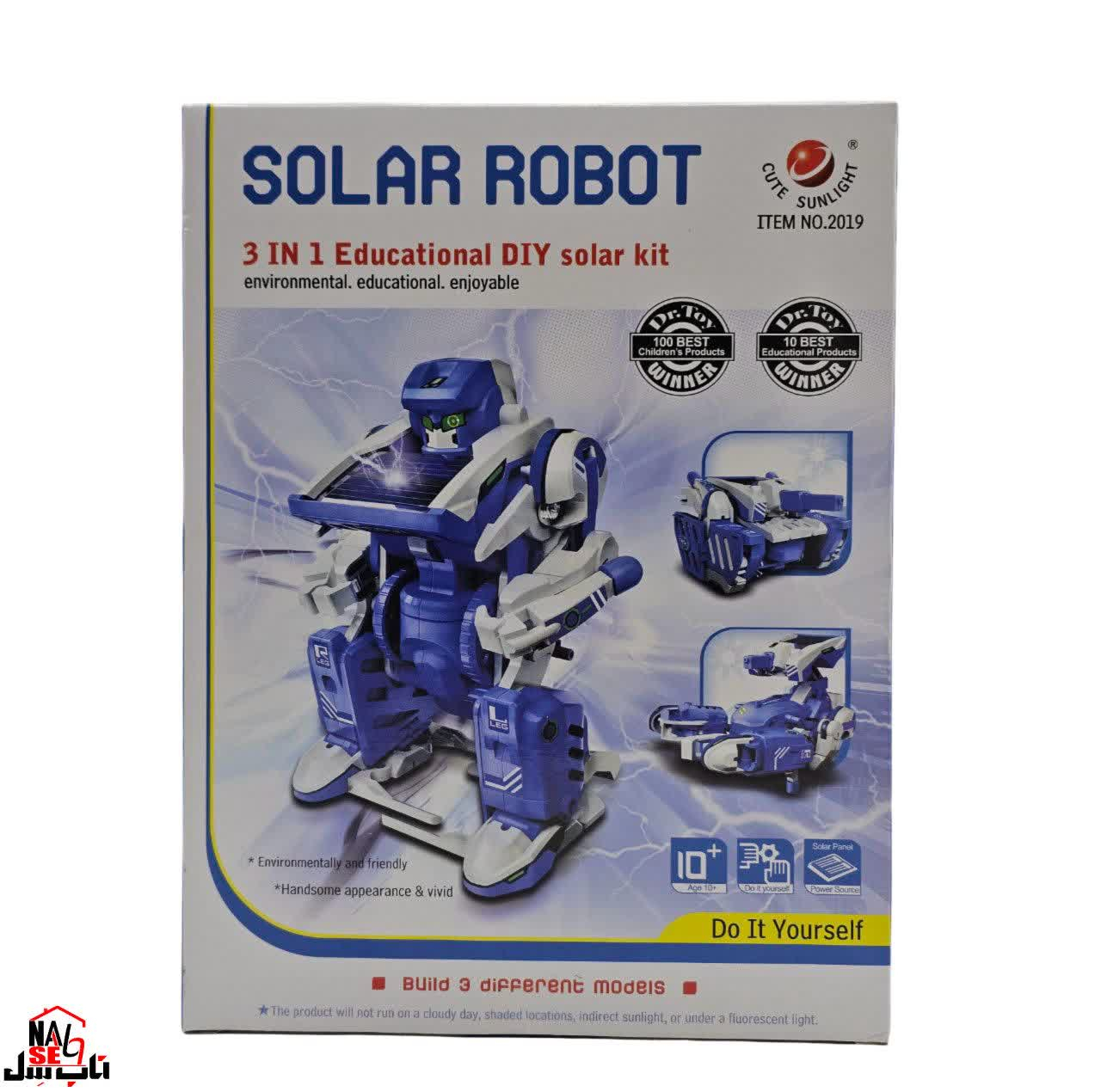 ربات ناب سل مدل آموزشی سولار خورشیدی 3 در 1 SOLAR ROBOT 3IN1 EDUCATIONAL DIY SOLAR KIT