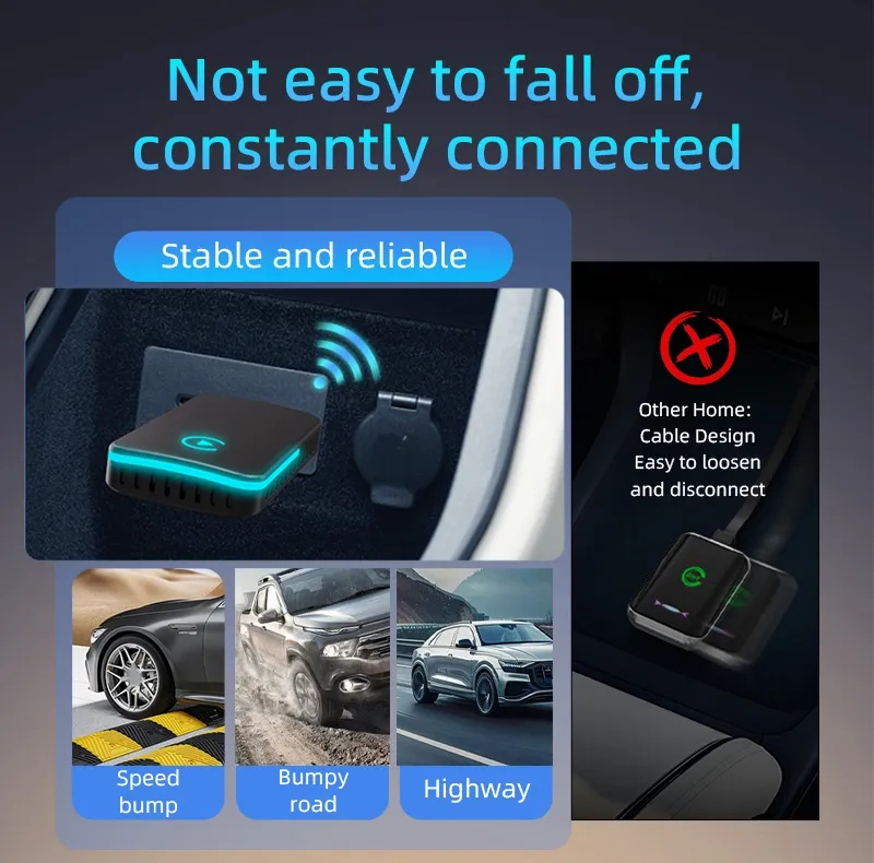 کارپلی و اندروید اتو مدل CP/AA M10 2in1 Carplay/Android Auto به همراه مبدل USB به USB-C