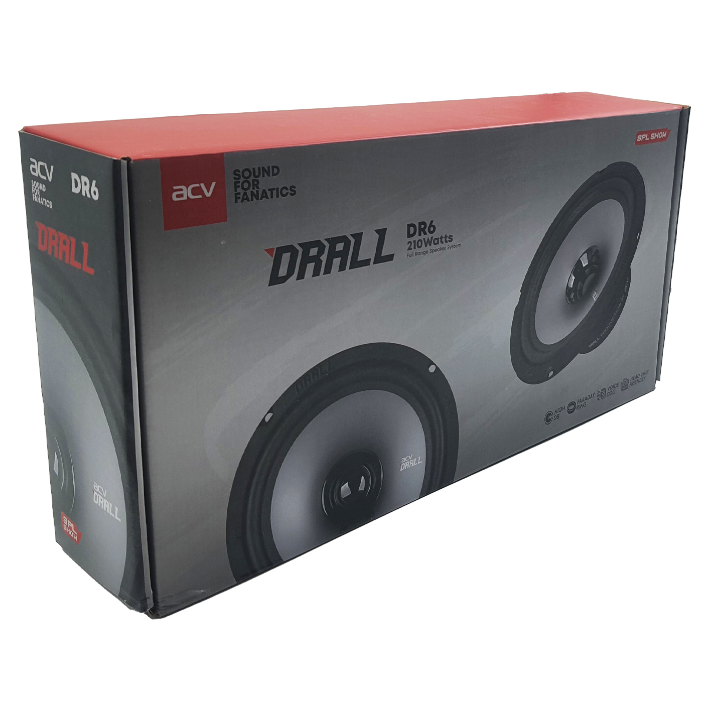 فول رنج جلو و پشت خودرو ای سی وی مدل DRALL DR6 سایز 6.5 اینچ بسته دو عددی