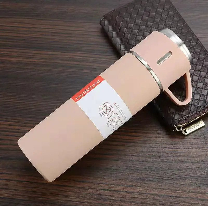 فلاسک مدل سه گنجایش 0.5 لیتر به همراه لیوان بسته 3 عددی