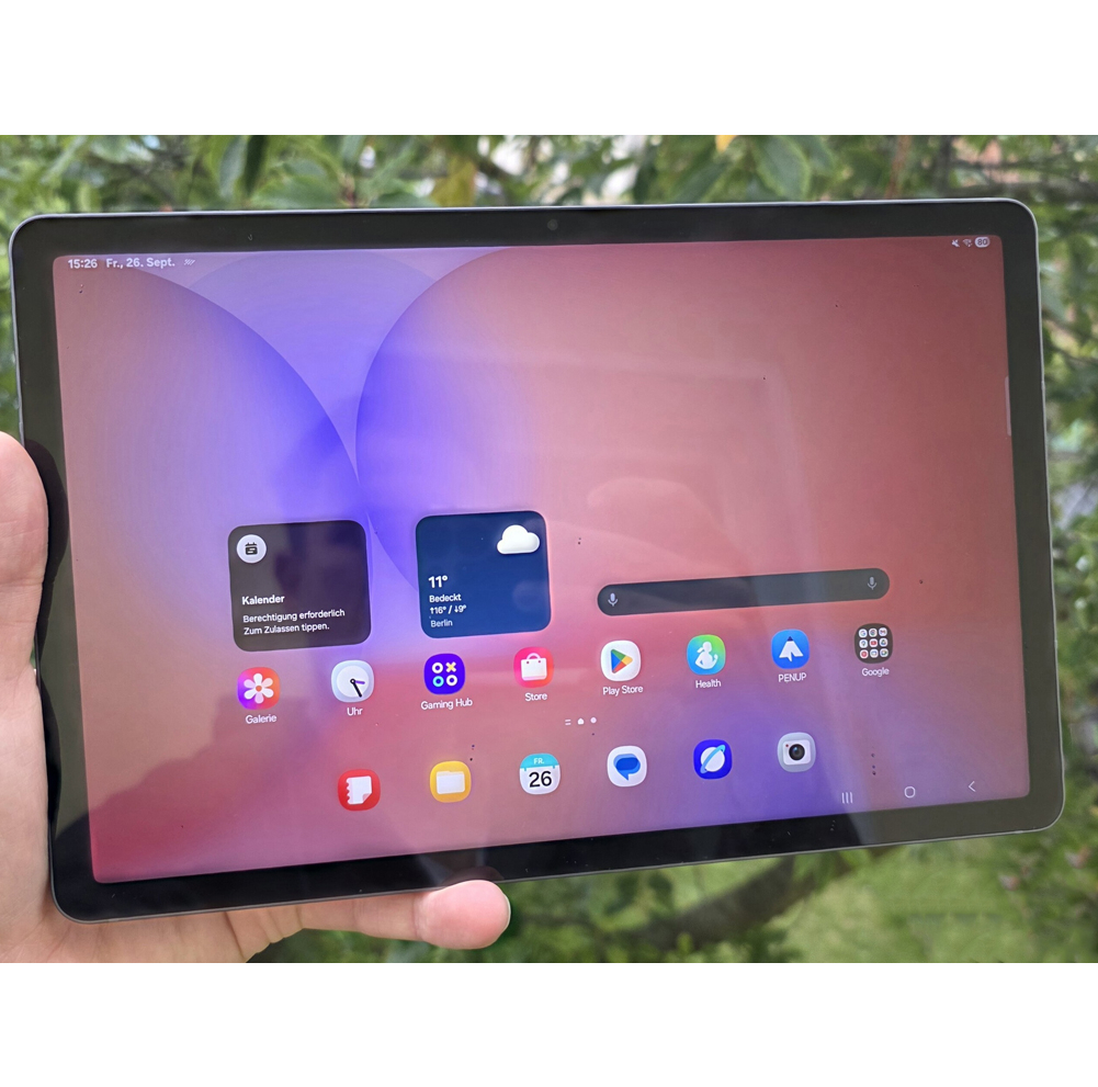 تبلت 10.9 اینچ سامسونگ مدل Galaxy Tab S10 Lite 5G با ظرفیت 128 گیگابایت و رم 6 گیگابایت، قابلیت پشتیبانی از سیم کارت، رزولوشن دوربین اصلی ۸ مگاپیکسل، پشتیبانی از قلم، به همراه شارژر دیواری 25 وات سامسونگ مدل EP-TA800