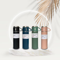 فلاسک مدل کادویی NEW VACUUM FLASK SET گنجایش 0.5 لیتر به همراه لیوان مجموعه 3 عددی