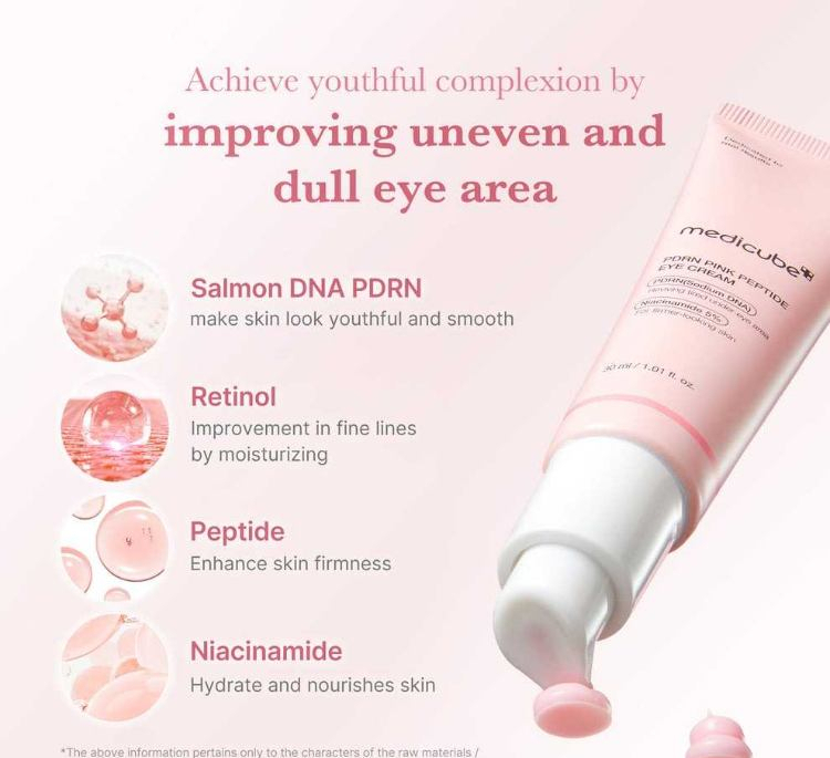 کرم دور چشم روز و شب مدی کیوب مدل par pink peptide حجم 30 میلی لیتر