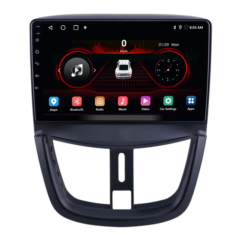 پخش کننده تصویری خودرو کاروین مدل V800 pro مناسب برای پژو 207