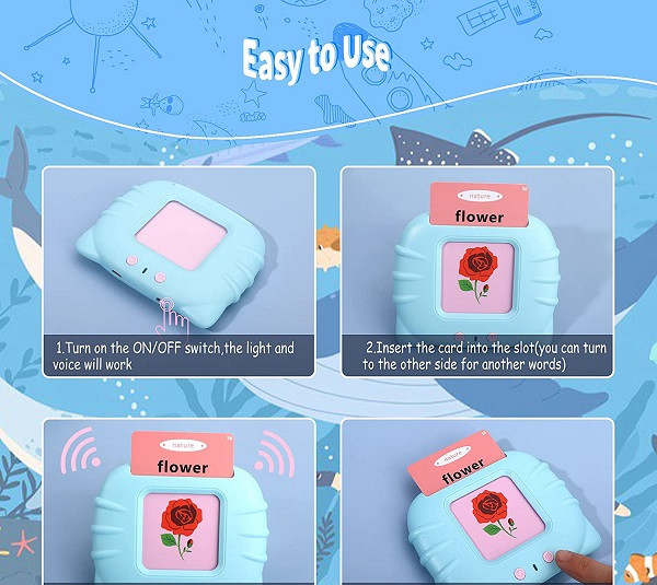 بازی آموزشی انگلیسی مدل فلش کارت گویا Card carly education device