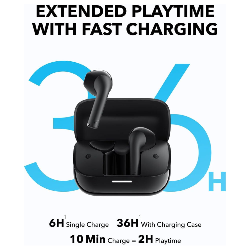 هدفون بلوتوثی انکر مدل Soundcore K20i با نویز کنسلینگ میکروفون (ENC)، درگاه شارژ USB Type-C، دارای کنترل لمسی، مقاوم در برابر پاشش آب با استاندارد