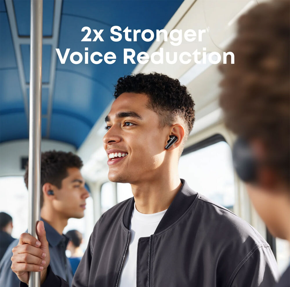 هدفون بلوتوثی انکر مدل Soundcore Liberty 5 با نویز کنسلینگ فعال (ANC)، درگاه شارژ USB Type-C، تا 30 ساعت زمان پخش موسیقی، دارای سنسور نوری داخل گوش و مقاوم در برابر رطوبت و عرق