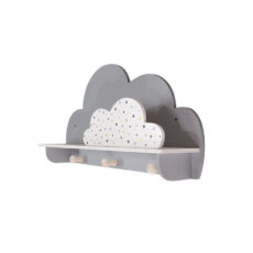 شلف دیواری اتاق کودک طرح ابر مدل MKids52-Gray