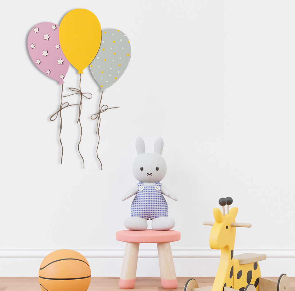 دیوار کوب اتاق کودک طرح بادکنک ها مدل MKids31-H
