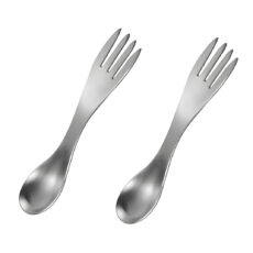 قاشق و چنگال سفری مدل 2in1 بسته 2 عددی