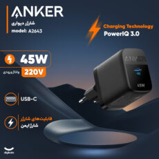 شارژر دیواری 45 وات انکر مدل A2643