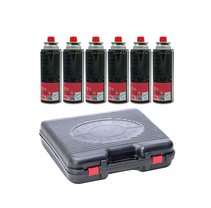 کپسول گاز مدل Pl-01 به همراه کیف حمل بسته 6 عددی