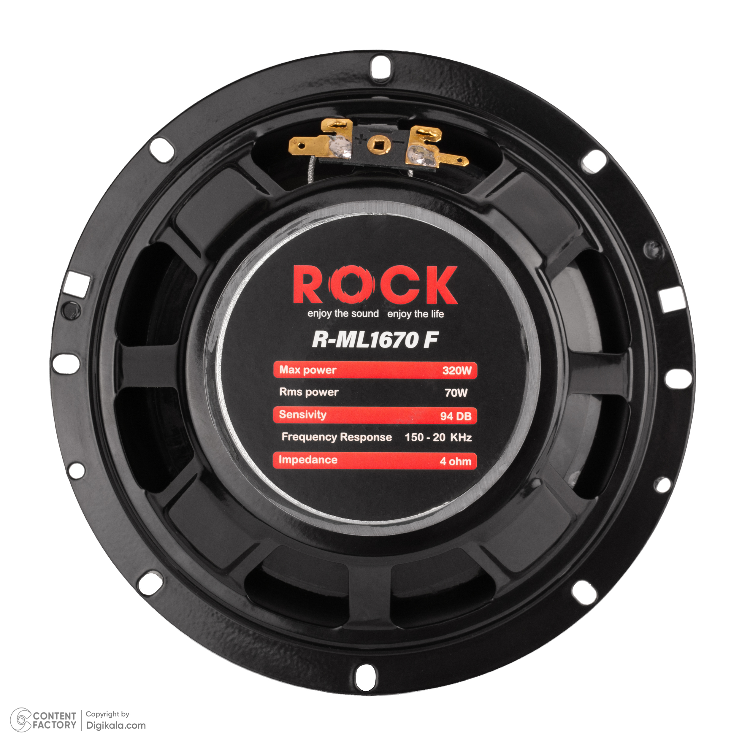 اسپیکر پشت خودرو راک مدل RML1670F سایز 7 اینچ بسته 2 عددی