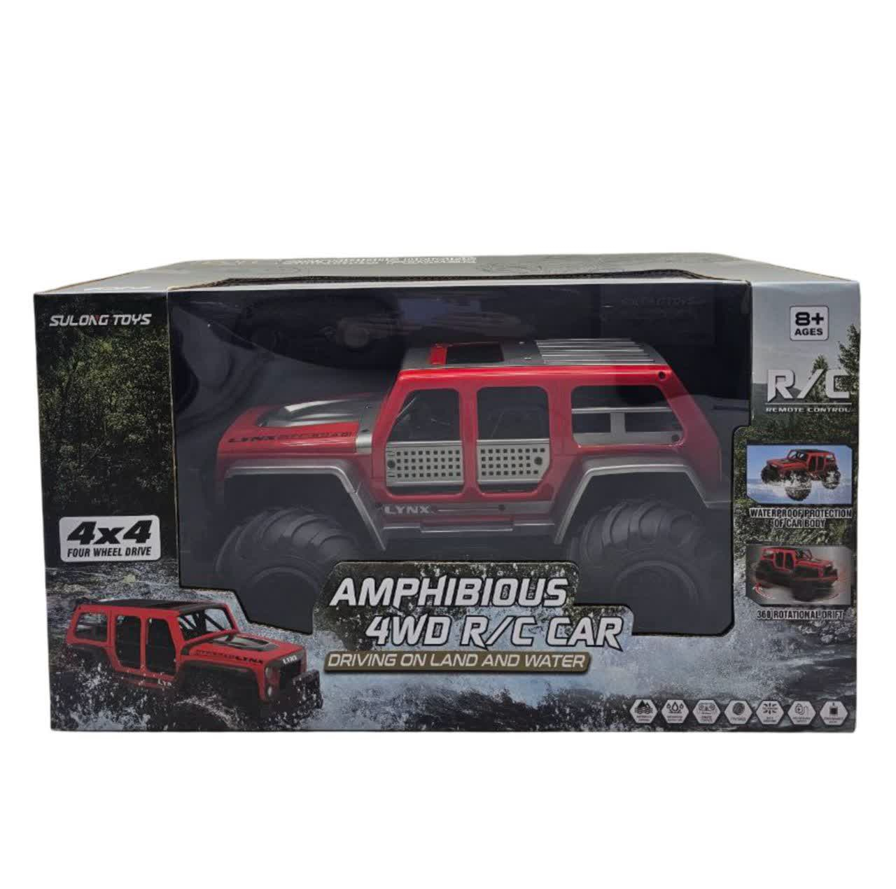 ماشین بازی کنترلی ناب سل مدل ضد آب آفرود شارژی چراغدار کد Waterproof off-road car solong RC