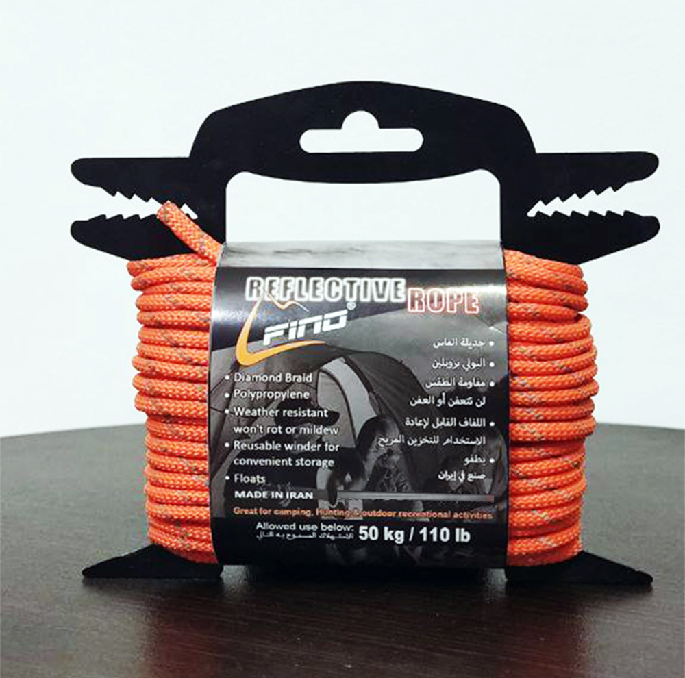 طناب شبرنگ فینو مدل Reflective-3.5mm طول 30 متر