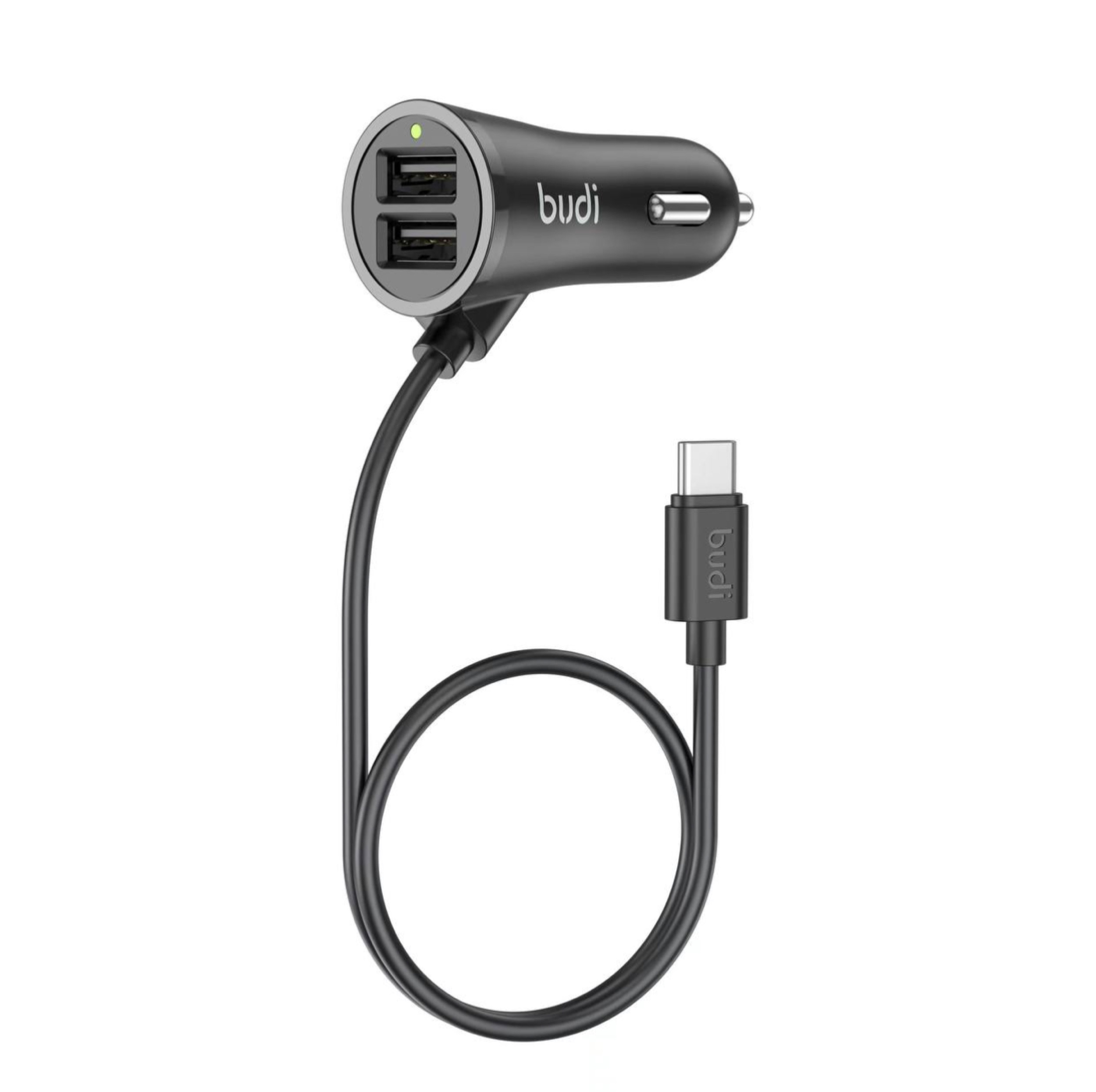 شارژر فندکی 17وات بودی مدل CC068TB1 به همراه کابل USB-C