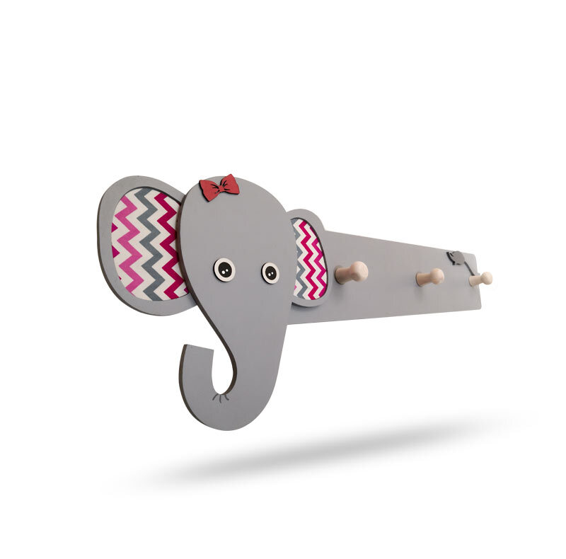 آویز لباس کودک طرح فیل مدل MKids58-A